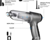Aspiradora portátil 3 en 1 Soplador de plumero Bomba de aire Limpieza manual inalámbrica para coche hogar PC AS-228
