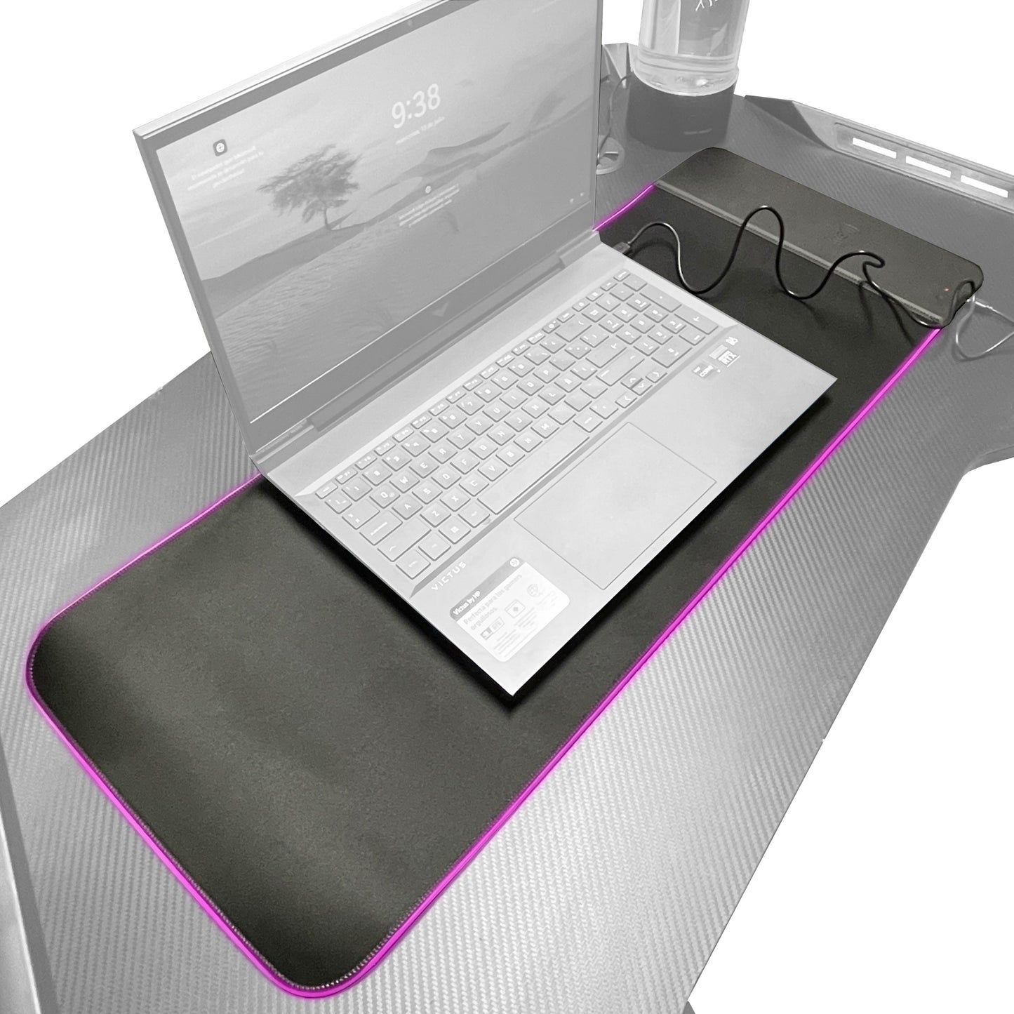 Mousepad Gamer Led Rgb Usb 80x30cm