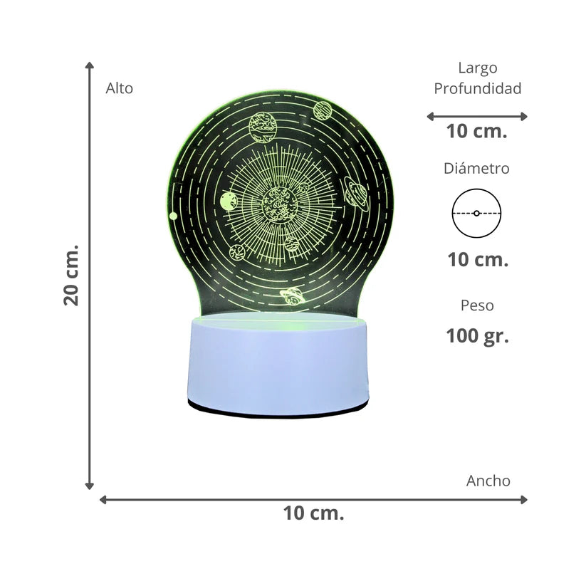 Lámpara Led Luces RGB 3D Sistema pocas unidades